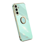 Custodia antiurto in TPU con bordo dorato placcato 6D dritto XINLI con supporto ad anello, For Galaxy A57 5G, For Galaxy A37 5G, For Galaxy A07 5G