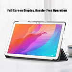 Per Huawei Enjoy Tablet 2 10.1 pollici / Honor Pad 6 Custodia in pelle flip orizzontale tinta unita da 10.1 pollici con supporto a tre pieghe e funzione Sleep / Wake-up, For Huawei Enjoy Tablet 2 10.1 inch