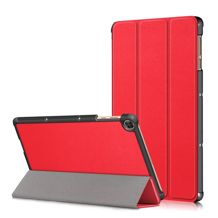 Per Huawei Enjoy Tablet 2 10.1 pollici / Honor Pad 6 Custodia in pelle flip orizzontale tinta unita da 10.1 pollici con supporto a tre pieghe e funzione Sleep / Wake-up, For Huawei Enjoy Tablet 2 10.1 inch