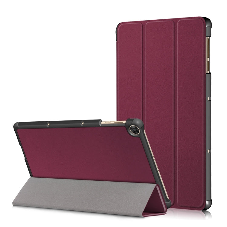 Per Huawei Enjoy Tablet 2 10.1 pollici / Honor Pad 6 Custodia in pelle flip orizzontale tinta unita da 10.1 pollici con supporto a tre pieghe e funzione Sleep / Wake-up, For Huawei Enjoy Tablet 2 10.1 inch