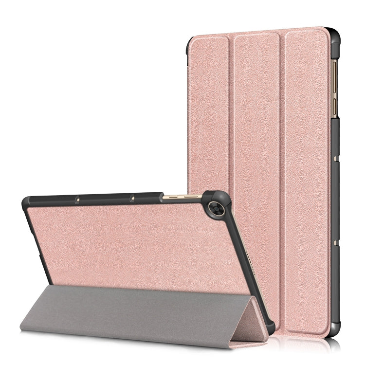 Per Huawei Enjoy Tablet 2 10.1 pollici / Honor Pad 6 Custodia in pelle flip orizzontale tinta unita da 10.1 pollici con supporto a tre pieghe e funzione Sleep / Wake-up, For Huawei Enjoy Tablet 2 10.1 inch