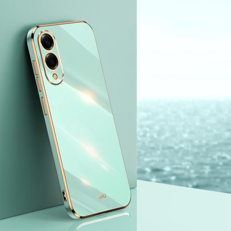 Custodia per telefono in TPU con bordo dorato placcato 6D dritto XINLI, For Samsung Galaxy S25 FE 5G, For Samsung Galaxy S25 Edge 5G, For Samsung Galaxy S25 5G