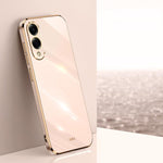 Custodia per telefono in TPU con bordo dorato placcato 6D dritto XINLI, For Samsung Galaxy S25 FE 5G, For Samsung Galaxy S25 Edge 5G, For Samsung Galaxy S25 5G