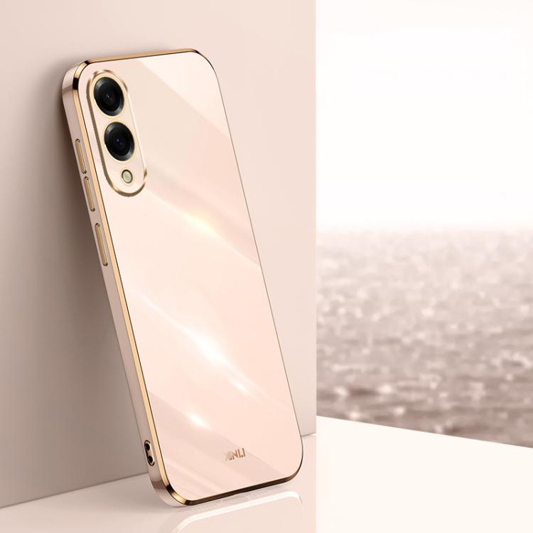 Custodia per telefono in TPU con bordo dorato placcato 6D dritto XINLI, For Samsung Galaxy S25 FE 5G, For Samsung Galaxy S25 Edge 5G, For Samsung Galaxy S25 5G