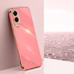 Custodia per telefono in TPU con bordo dorato placcato 6D dritto XINLI, For Samsung Galaxy S25 FE 5G, For Samsung Galaxy S25 Edge 5G, For Samsung Galaxy S25 5G