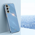 Custodia per telefono in TPU con bordo dorato placcato 6D dritto XINLI, For Samsung Galaxy S26+ 5G, For Samsung Galaxy S26 Ultra 5G, For Samsung Galaxy S26 5G