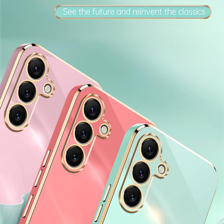 Custodia per telefono in TPU con bordo dorato placcato 6D dritto XINLI, For Samsung Galaxy S26+ 5G, For Samsung Galaxy S26 Ultra 5G, For Samsung Galaxy S26 5G