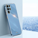 Custodia per telefono in TPU con bordo dorato placcato 6D dritto XINLI, For Samsung Galaxy S26+ 5G, For Samsung Galaxy S26 Ultra 5G, For Samsung Galaxy S26 5G