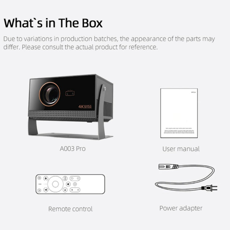AUN A003 Pro 1920 x 1080P 350 lumen proiettore digitale portatile LED HD per home theater, US Plug, UK Plug, EU Plug