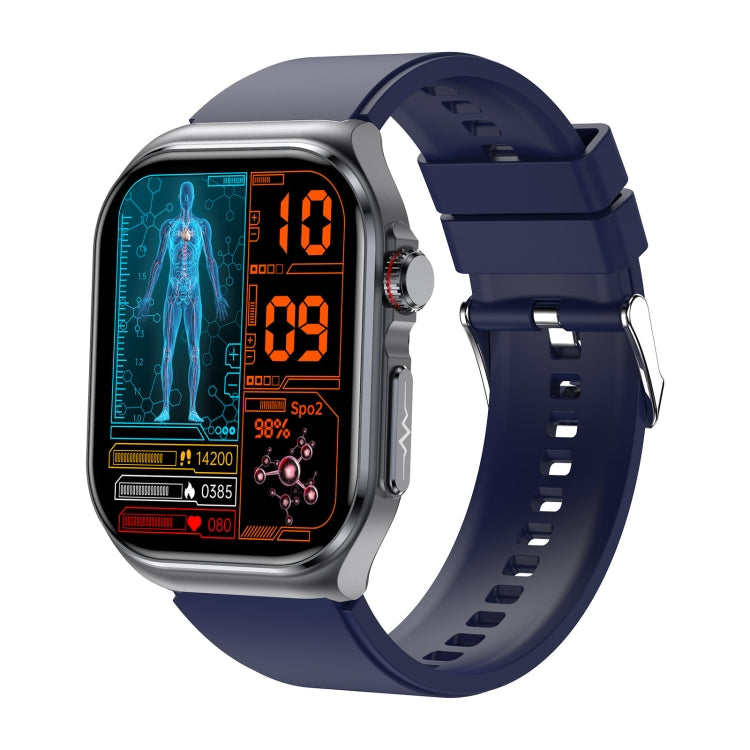 ET585 2.04 pollici cinturino in silicone IP68 orologio intelligente impermeabile, supporto ECG / misurazione della composizione del sangue