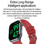 ET585 2.04 pollici cinturino in silicone IP68 orologio intelligente impermeabile, supporto ECG / misurazione della composizione del sangue