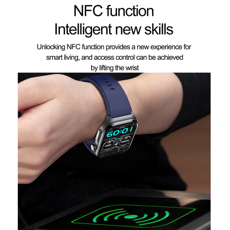 ET585 2.04 pollici cinturino in silicone IP68 orologio intelligente impermeabile, supporto ECG / misurazione della composizione del sangue