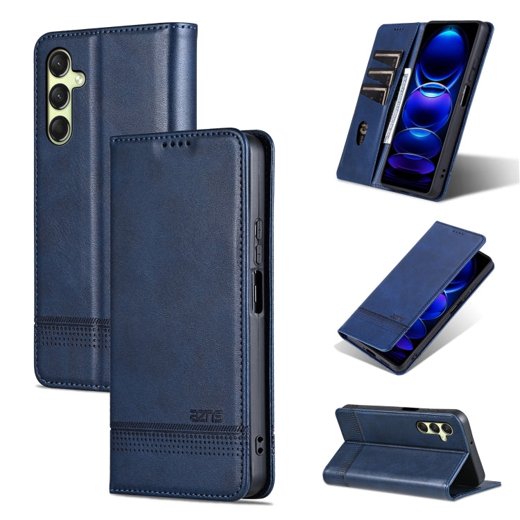 Custodia per telefono in pelle con texture di vitello magnetica AZNS, For Samsung Galaxy A36 5G, For Samsung Galaxy A16 5G, For Samsung Galaxy A06 4G