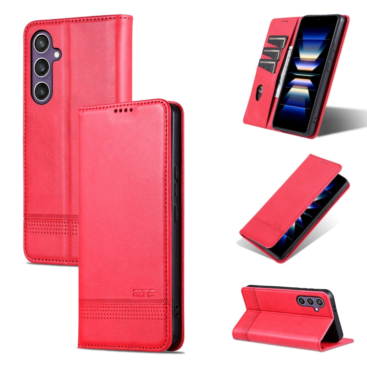 Custodia per telefono in pelle con texture di vitello magnetica AZNS, For Samsung Galaxy A36 5G, For Samsung Galaxy A16 5G, For Samsung Galaxy A06 4G