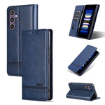 Custodia per telefono in pelle con texture di vitello magnetica AZNS, For Samsung Galaxy A36 5G, For Samsung Galaxy A16 5G, For Samsung Galaxy A06 4G