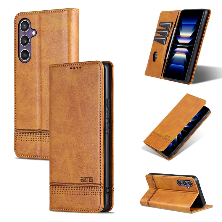 Custodia per telefono in pelle con texture di vitello magnetica AZNS, For Samsung Galaxy A36 5G, For Samsung Galaxy A16 5G, For Samsung Galaxy A06 4G