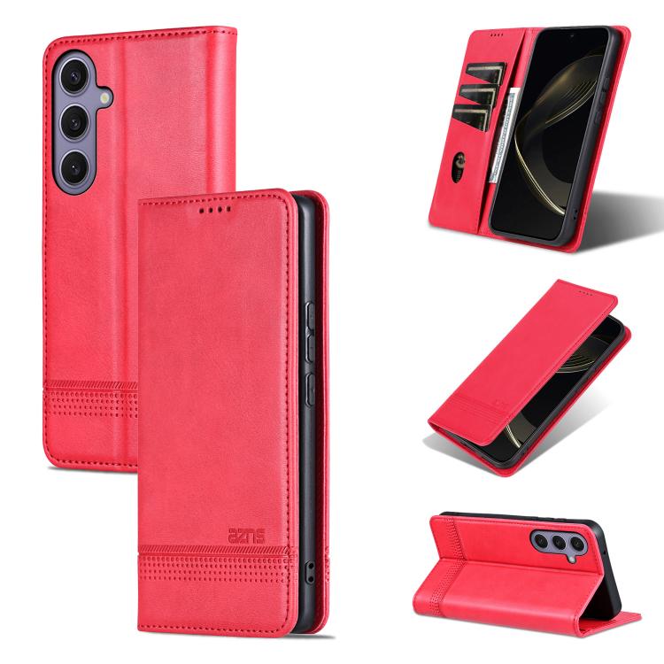 Custodia per telefono in pelle con texture di vitello magnetica AZNS, For Samsung Galaxy A57 5G, For Samsung Galaxy A37 5G, For Samsung Galaxy A56 5G, For Samsung Galaxy A26 5G