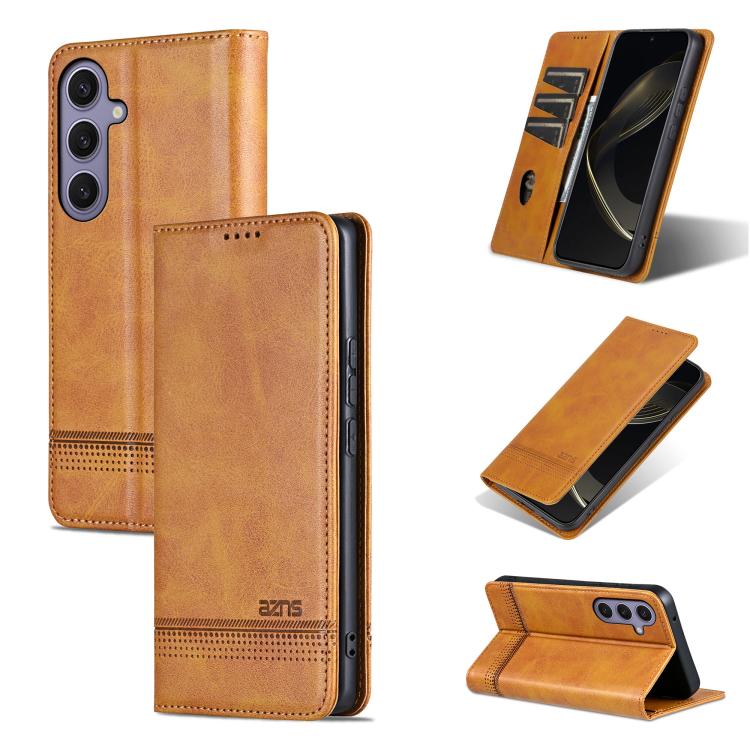 Custodia per telefono in pelle con texture di vitello magnetica AZNS, For Samsung Galaxy A57 5G, For Samsung Galaxy A37 5G, For Samsung Galaxy A56 5G, For Samsung Galaxy A26 5G