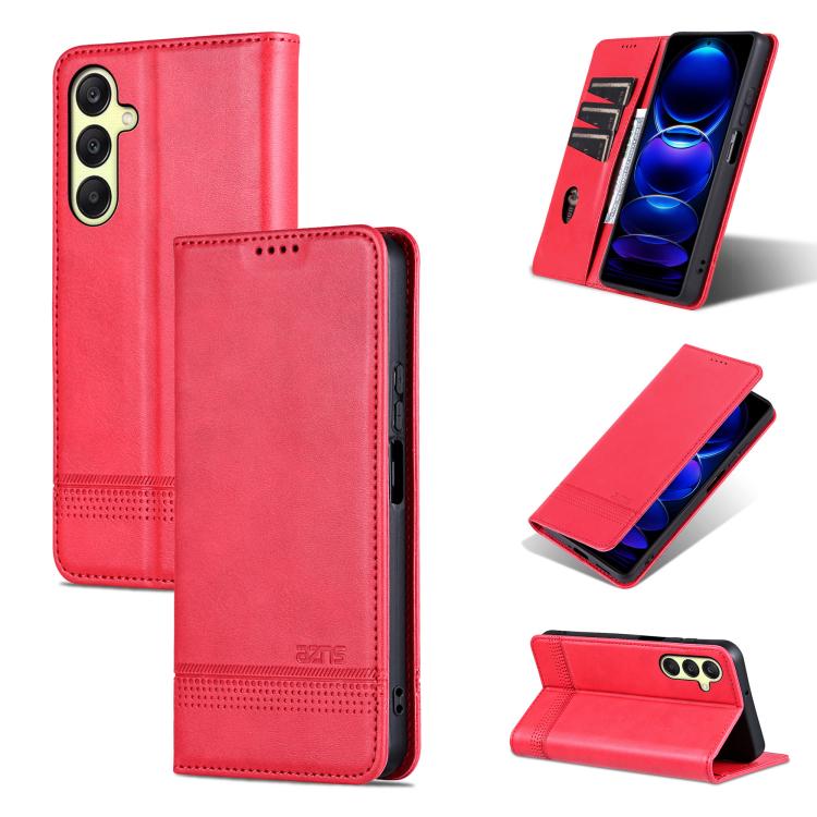 Custodia per telefono in pelle con texture di vitello magnetica AZNS, For Samsung Galaxy A57 5G, For Samsung Galaxy A37 5G, For Samsung Galaxy A56 5G, For Samsung Galaxy A26 5G