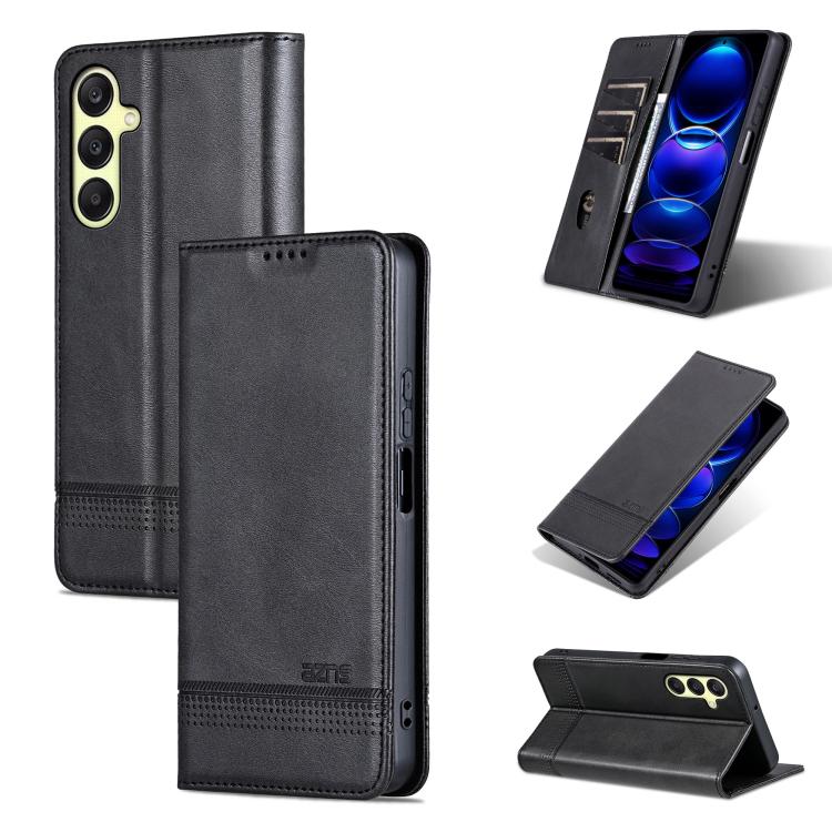 Custodia per telefono in pelle con texture di vitello magnetica AZNS, For Samsung Galaxy A57 5G, For Samsung Galaxy A37 5G, For Samsung Galaxy A56 5G, For Samsung Galaxy A26 5G