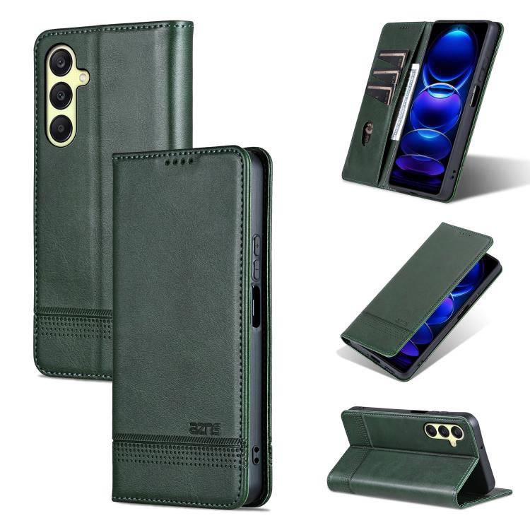 Custodia per telefono in pelle con texture di vitello magnetica AZNS, For Samsung Galaxy A57 5G, For Samsung Galaxy A37 5G, For Samsung Galaxy A56 5G, For Samsung Galaxy A26 5G