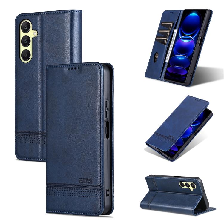 Custodia per telefono in pelle con texture di vitello magnetica AZNS, For Samsung Galaxy A57 5G, For Samsung Galaxy A37 5G, For Samsung Galaxy A56 5G, For Samsung Galaxy A26 5G