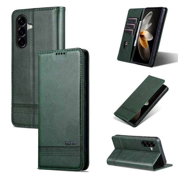 Custodia per telefono in pelle con texture di vitello magnetica AZNS, For Samsung Galaxy A57 5G, For Samsung Galaxy A37 5G, For Samsung Galaxy A56 5G, For Samsung Galaxy A26 5G