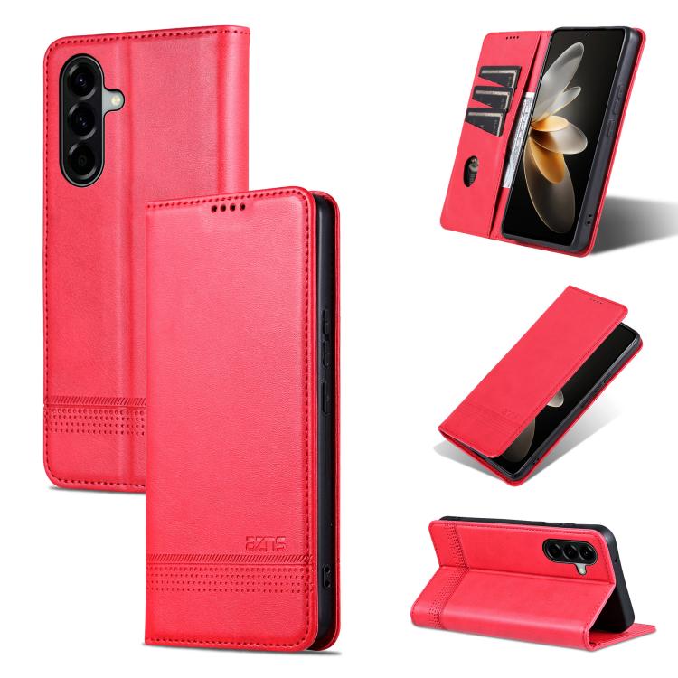 Custodia per telefono in pelle con texture di vitello magnetica AZNS, For Samsung Galaxy A57 5G, For Samsung Galaxy A37 5G, For Samsung Galaxy A56 5G, For Samsung Galaxy A26 5G