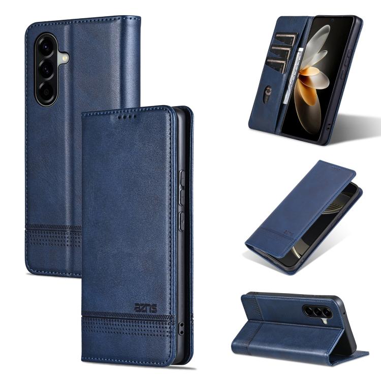 Custodia per telefono in pelle con texture di vitello magnetica AZNS, For Samsung Galaxy A57 5G, For Samsung Galaxy A37 5G, For Samsung Galaxy A56 5G, For Samsung Galaxy A26 5G