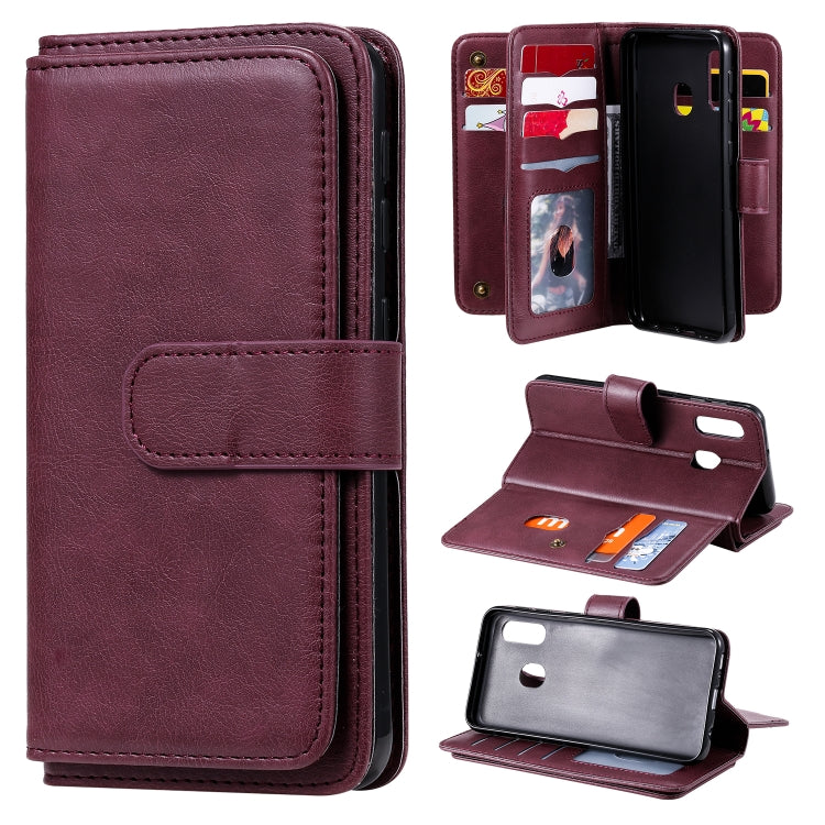 Custodia portafoglio in pelle con fibbia magnetica per Galaxy A20