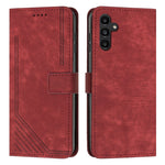 Custodia per telefono in pelle con motivo a strisce Skin Feel e cordino lungo, For Samsung Galaxy A56 5G, For Samsung Galaxy A36 5G, For Samsung Galaxy A16 5G, For Samsung Galaxy A06 4G