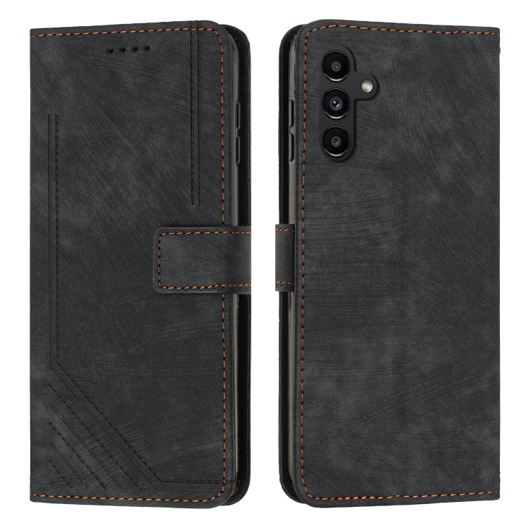 Custodia per telefono in pelle con motivo a strisce Skin Feel e cordino lungo, For Samsung Galaxy A56 5G, For Samsung Galaxy A36 5G, For Samsung Galaxy A16 5G, For Samsung Galaxy A06 4G