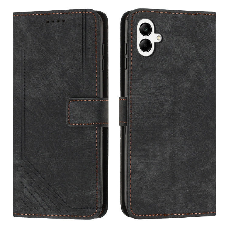 Custodia per telefono in pelle con motivo a strisce Skin Feel e cordino lungo, For Samsung Galaxy A56 5G, For Samsung Galaxy A36 5G, For Samsung Galaxy A16 5G, For Samsung Galaxy A06 4G