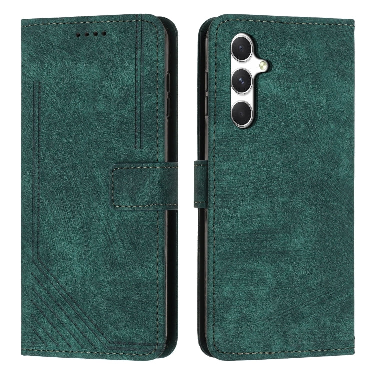 Custodia per telefono in pelle con motivo a strisce Skin Feel e cordino lungo, For Samsung Galaxy A56 5G, For Samsung Galaxy A36 5G, For Samsung Galaxy A16 5G, For Samsung Galaxy A06 4G