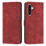 Custodia per telefono in pelle con motivo a strisce Skin Feel e cordino lungo, For Samsung Galaxy A56 5G, For Samsung Galaxy A36 5G, For Samsung Galaxy A16 5G, For Samsung Galaxy A06 4G