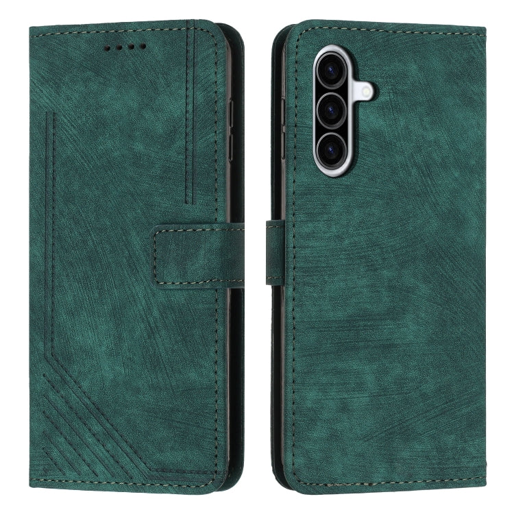 Custodia per telefono in pelle con motivo a strisce Skin Feel e cordino lungo, For Samsung Galaxy A56 5G, For Samsung Galaxy A36 5G, For Samsung Galaxy A16 5G, For Samsung Galaxy A06 4G