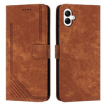 Custodia per telefono in pelle con motivo a strisce Skin Feel e cordino lungo, For Samsung Galaxy A57 5G, For Samsung A27 5G, For Samsung Galaxy A17 / A26 5G, For Samsung Galaxy A07 4G
