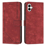 Custodia per telefono in pelle con motivo a strisce Skin Feel e cordino lungo, For Samsung Galaxy A57 5G, For Samsung A27 5G, For Samsung Galaxy A17 / A26 5G, For Samsung Galaxy A07 4G