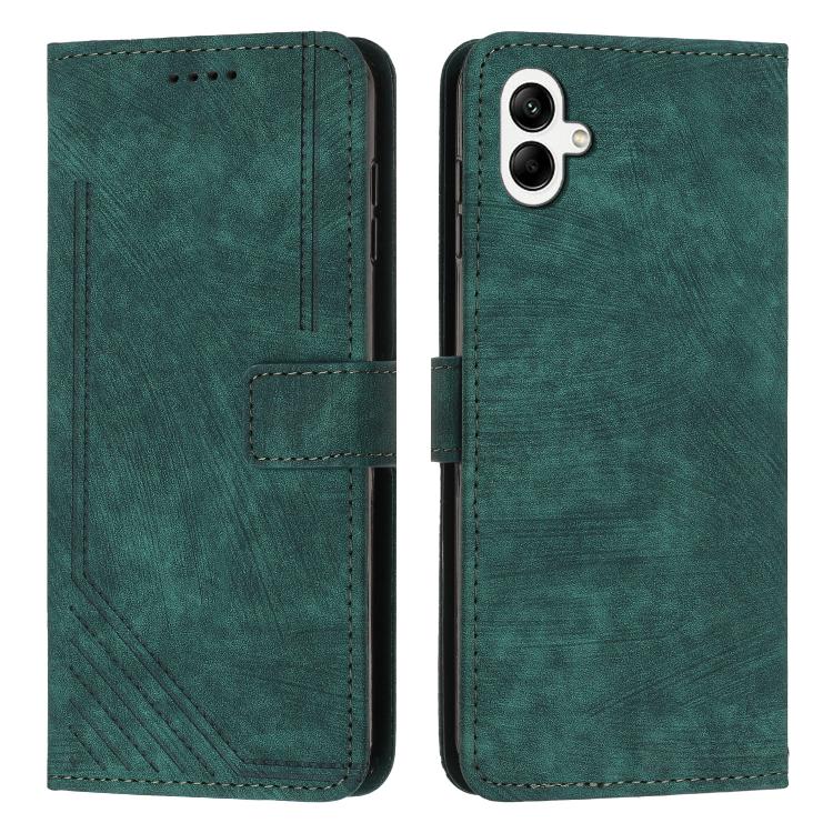 Custodia per telefono in pelle con motivo a strisce Skin Feel e cordino lungo, For Samsung Galaxy A57 5G, For Samsung A27 5G, For Samsung Galaxy A17 / A26 5G, For Samsung Galaxy A07 4G