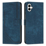Custodia per telefono in pelle con motivo a strisce Skin Feel e cordino lungo, For Samsung Galaxy A57 5G, For Samsung A27 5G, For Samsung Galaxy A17 / A26 5G, For Samsung Galaxy A07 4G