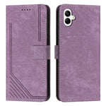 Custodia per telefono in pelle con motivo a strisce Skin Feel e cordino lungo, For Samsung Galaxy A57 5G, For Samsung A27 5G, For Samsung Galaxy A17 / A26 5G, For Samsung Galaxy A07 4G