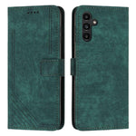 Custodia per telefono in pelle con motivo a strisce Skin Feel e cordino lungo, For Samsung Galaxy A57 5G, For Samsung A27 5G, For Samsung Galaxy A17 / A26 5G, For Samsung Galaxy A07 4G
