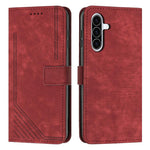 Custodia per telefono in pelle con motivo a strisce Skin Feel e cordino lungo, For Samsung Galaxy A57 5G, For Samsung A27 5G, For Samsung Galaxy A17 / A26 5G, For Samsung Galaxy A07 4G