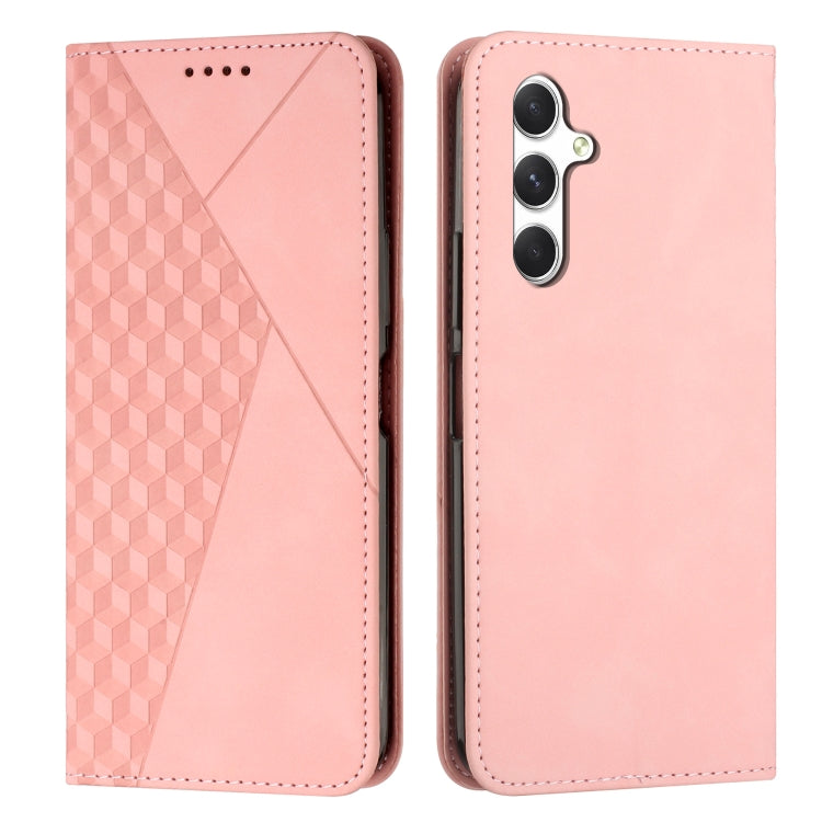Custodia magnetica in pelle per telefono con effetto pelle con effetto diamante, For Samsung Galaxy A56 5G, For Samsung Galaxy A36 5G, For Samsung Galaxy A16 5G, For Samsung Galaxy A06 4G