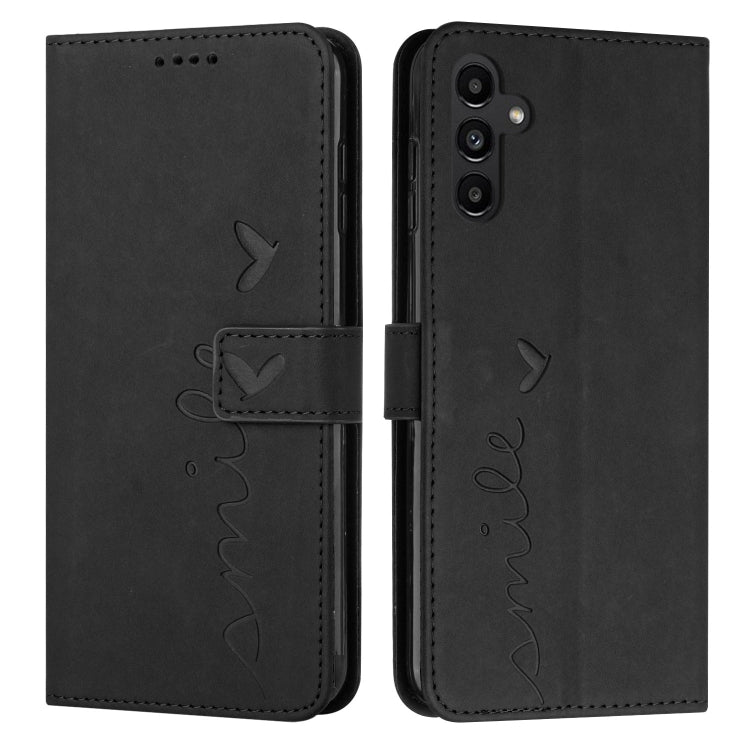 Custodia per telefono in pelle goffrata con cuore e cordino lungo, For Samsung Galaxy A56 5G, For Samsung Galaxy A36 5G, For Samsung Galaxy A16 5G, For Samsung Galaxy A06 4G