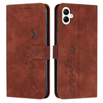 Custodia per telefono in pelle goffrata con cuore e cordino lungo, For Samsung Galaxy A56 5G, For Samsung Galaxy A36 5G, For Samsung Galaxy A16 5G, For Samsung Galaxy A06 4G