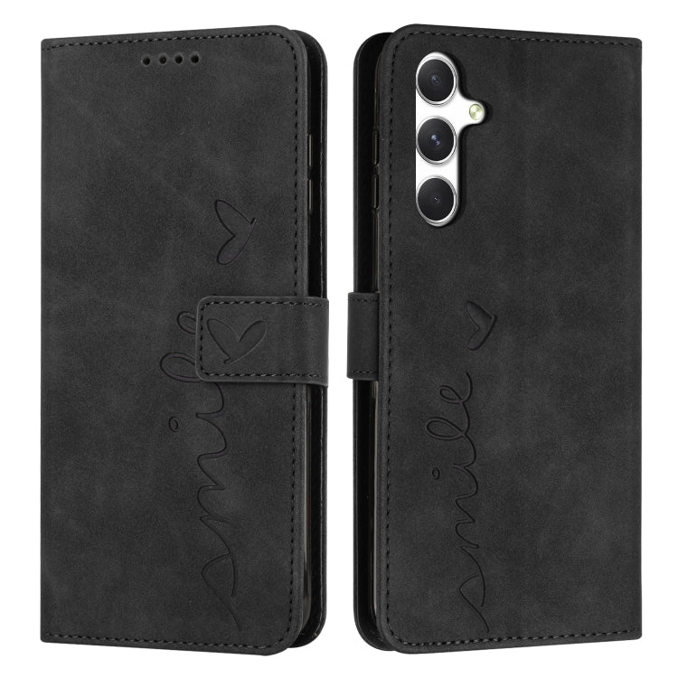 Custodia per telefono in pelle goffrata con cuore e cordino lungo, For Samsung Galaxy A56 5G, For Samsung Galaxy A36 5G, For Samsung Galaxy A16 5G, For Samsung Galaxy A06 4G