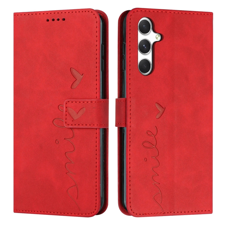 Custodia per telefono in pelle goffrata con cuore e cordino lungo, For Samsung Galaxy A56 5G, For Samsung Galaxy A36 5G, For Samsung Galaxy A16 5G, For Samsung Galaxy A06 4G