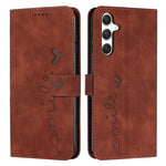 Custodia per telefono in pelle goffrata con cuore e cordino lungo, For Samsung Galaxy A56 5G, For Samsung Galaxy A36 5G, For Samsung Galaxy A16 5G, For Samsung Galaxy A06 4G