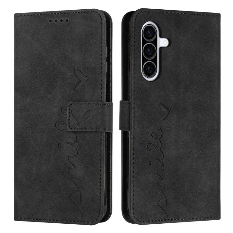 Custodia per telefono in pelle goffrata con cuore e cordino lungo, For Samsung Galaxy A56 5G, For Samsung Galaxy A36 5G, For Samsung Galaxy A16 5G, For Samsung Galaxy A06 4G